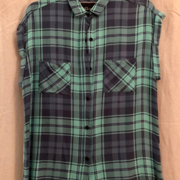 Rails Blue Flannel Shirt - Picture 1 of 4